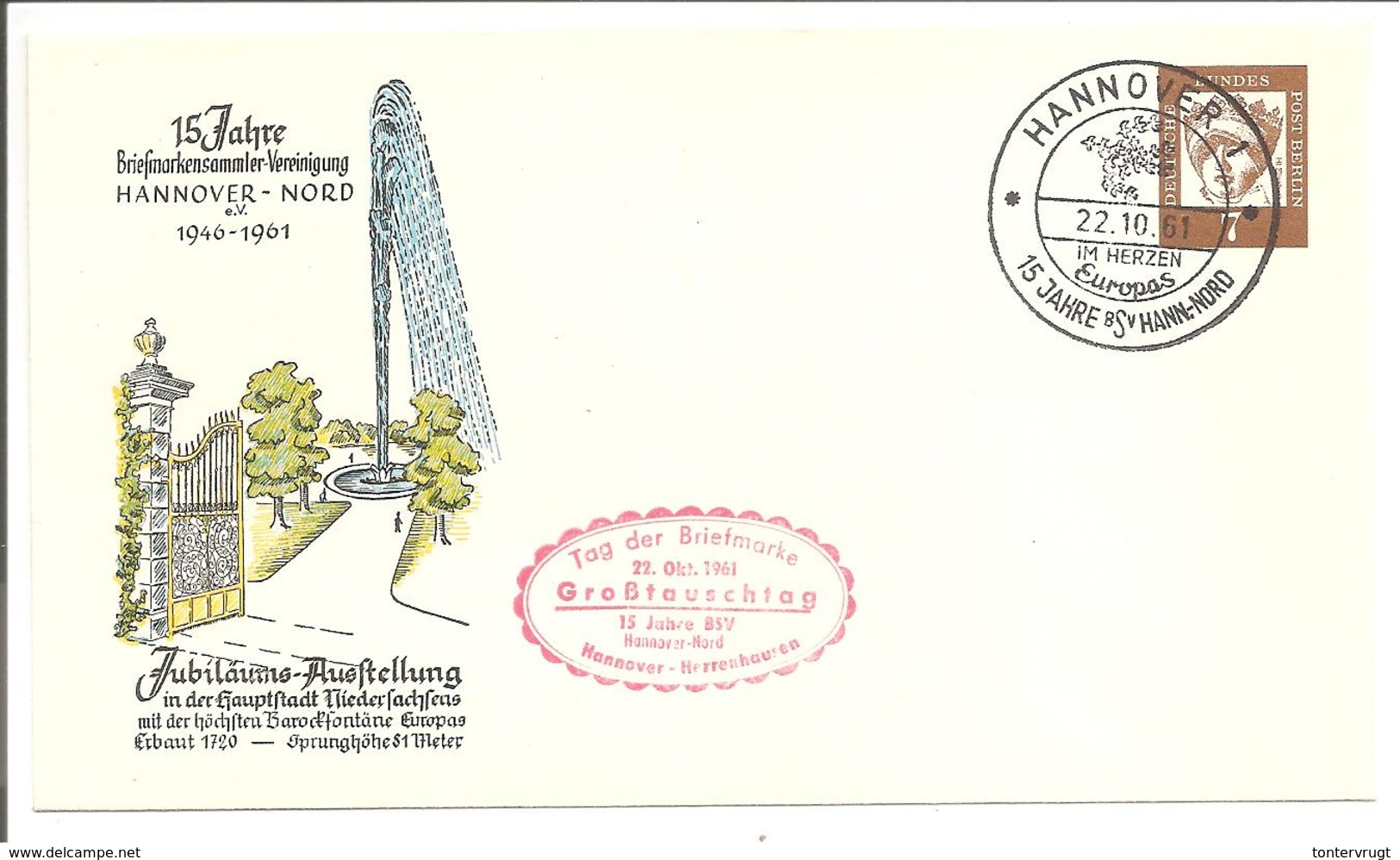 Hannover Tag Der Briefmarke 1961 - Buste Private - Usati