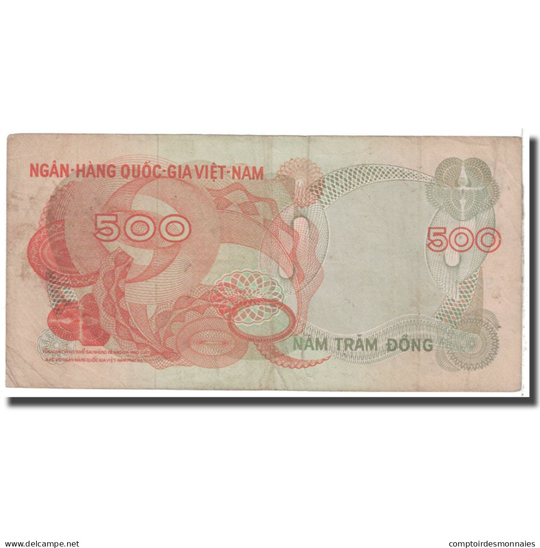 Billet, South Viet Nam, 500 D<ox>ng, KM:28a, TTB - Vietnam