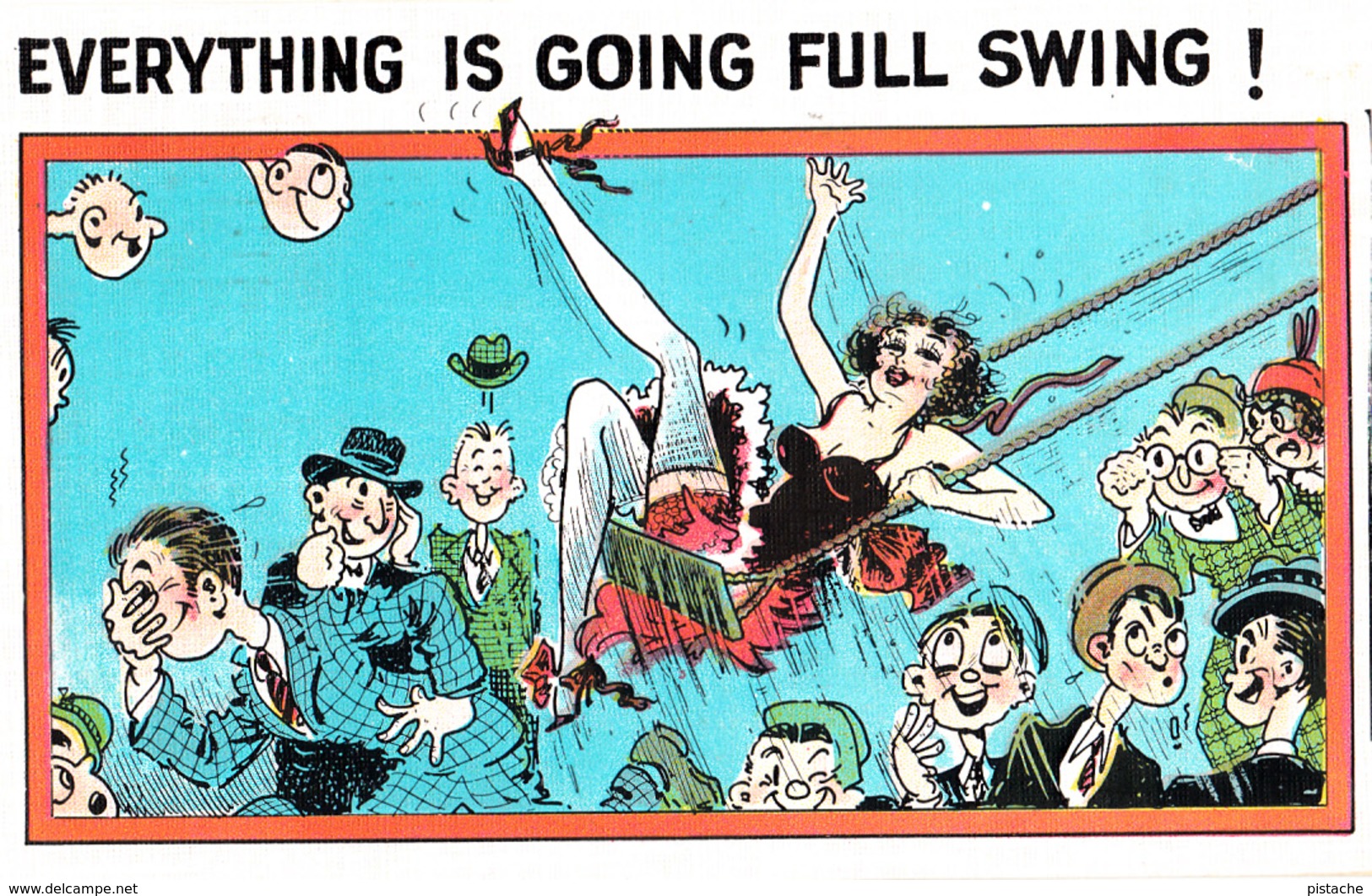 Comics Humor Comic Comique Humour - Everything Going Full Swing With The Sexy Lady - Written 1935 - 2 Scans - Humor