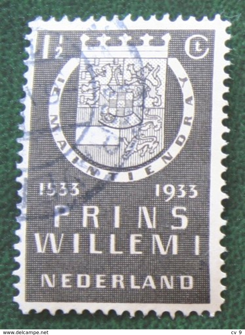 1 1/2 Ct Herdenkingszegels Willem I NVPH 252 (Mi 257) 1933 Gestempeld / USED NEDERLAND / NIEDERLANDE - Used Stamps