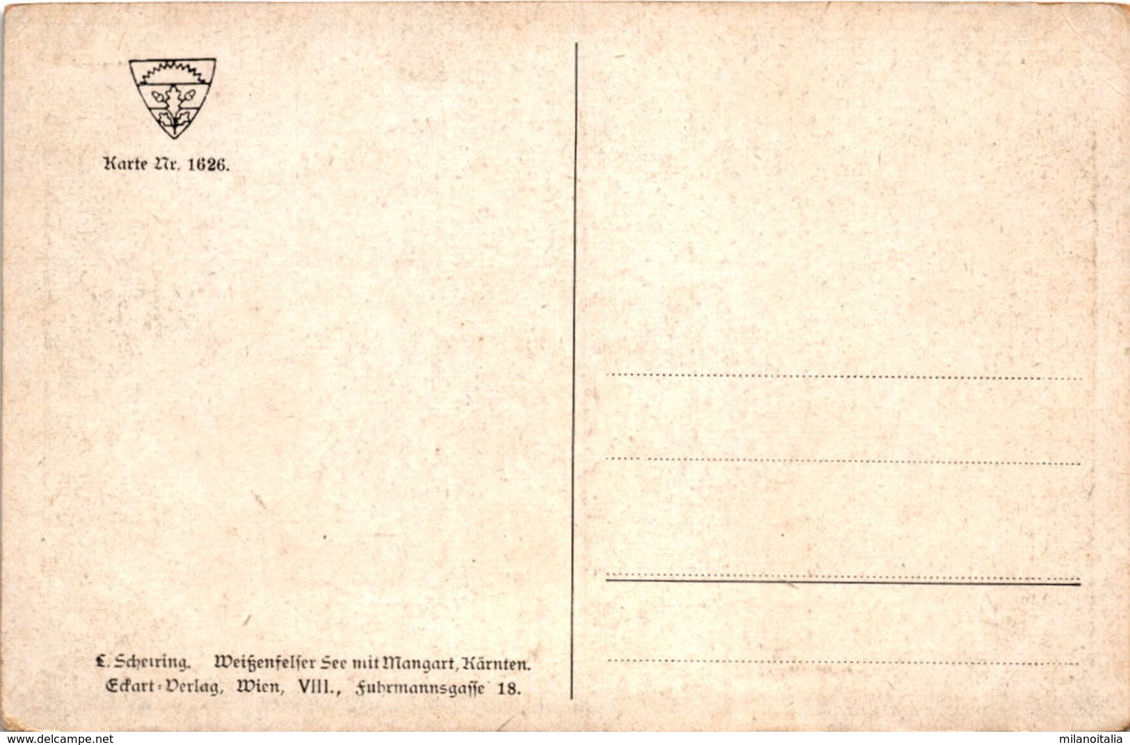 Weißenfelser See Mit Mangart, Kärnten - Karte Nr. 1626 - Sonstige & Ohne Zuordnung