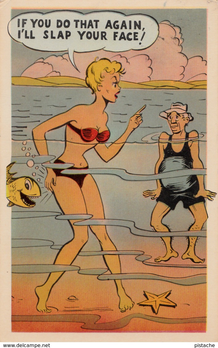 Comics Humor Comic Comique Humour - Sexy Lady Will Slap Man Face - Written 1963 (?) - 2 Scans - Humour
