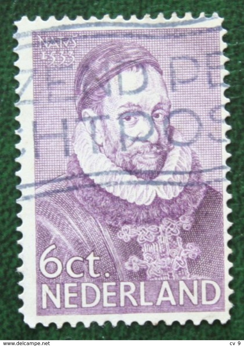 6 Ct Herdenkingszegels Willem I NVPH 254 (Mi 259) 1933 Gestempeld / USED NEDERLAND / NIEDERLANDE - Used Stamps
