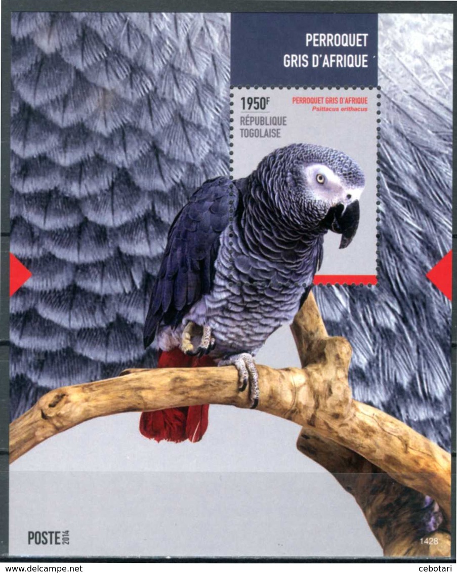 TOGO / TOGOLAISE 2014** - Pappagalli / Parrots - Miniblock MNH, Come Da Scansione. - Pappagalli & Tropicali