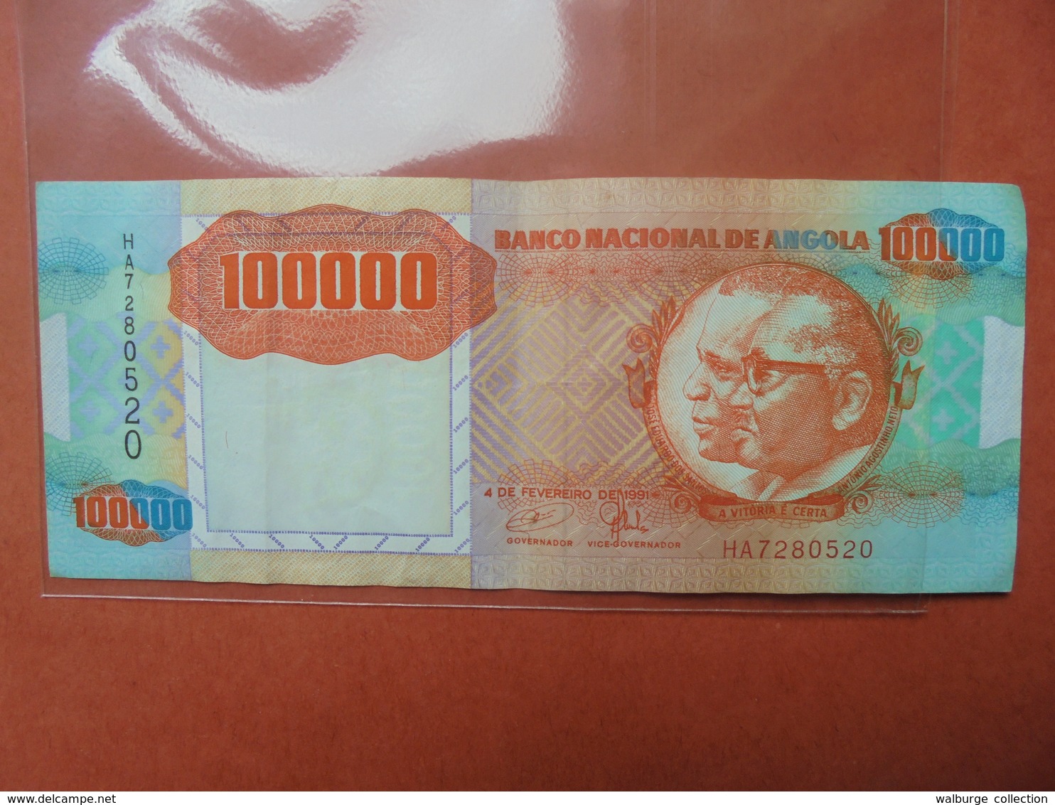 ANGOLA 100.000 KWANZAS 1991 CIRCULER - Angola