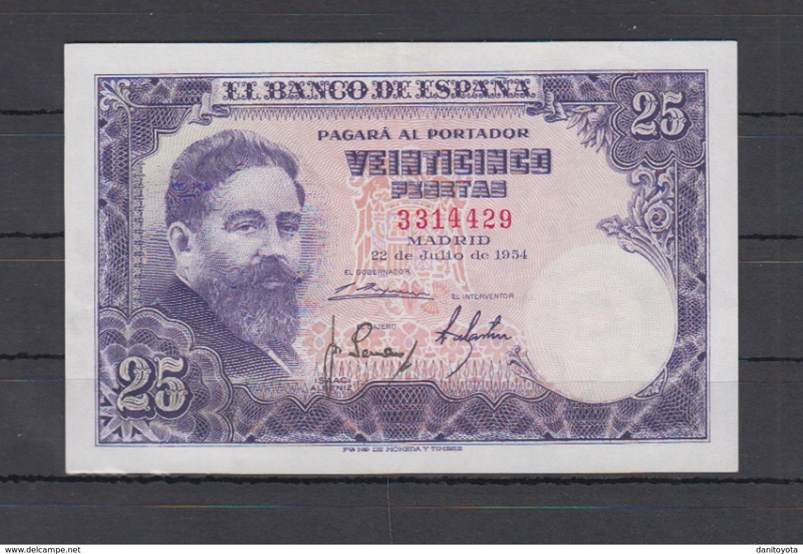 EDIFIL 467.  25 PTAS ISAAC ALBENIZ SIN SERIE.  CONSERVACIÓN EBC. - 25 Pesetas