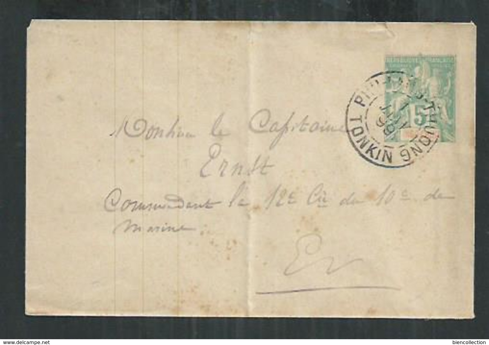 Indochine. Tonkin. Entier Postal Type Groupe Oblitéré De Phu Lang Thuong En 1899 - Brieven En Documenten