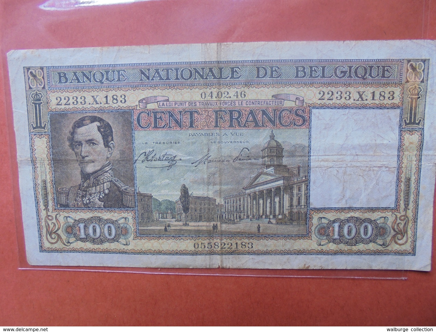 BELGIQUE 100 FRANCS 1946 CIRCULER - 100 Francs