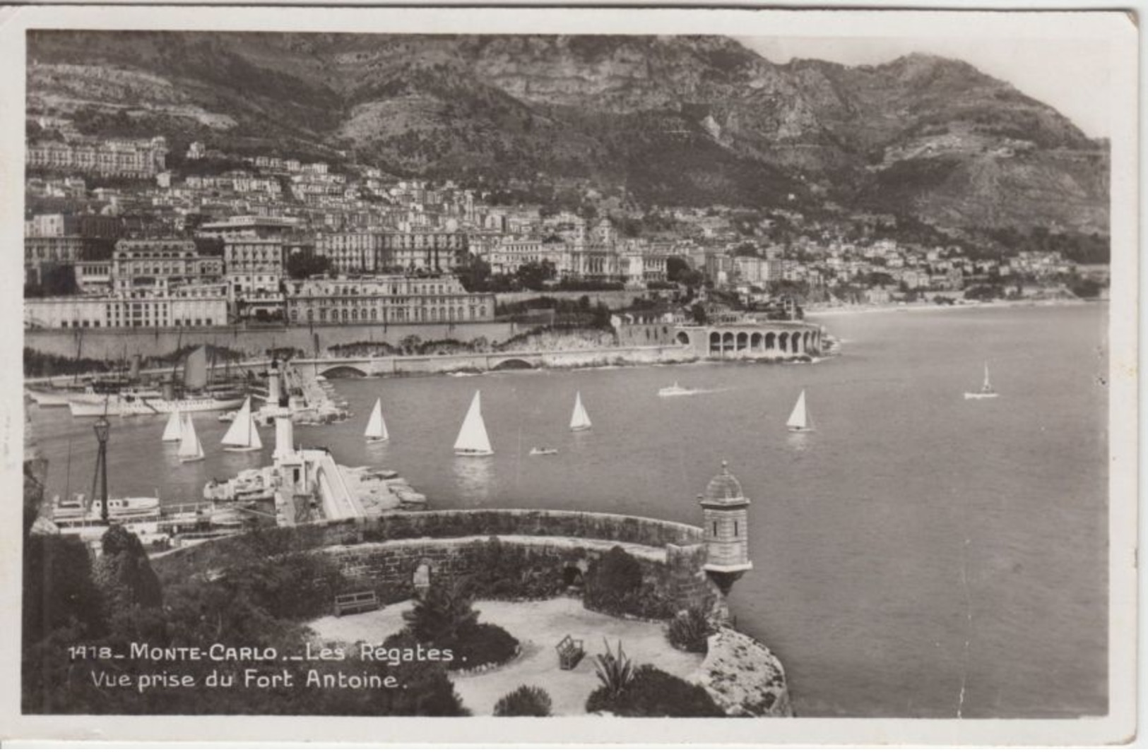 Monaco - 15-30 C. Freimarken Bauwerke Karte Monte Carlo N. Salzburg 1937 - Sonstige & Ohne Zuordnung