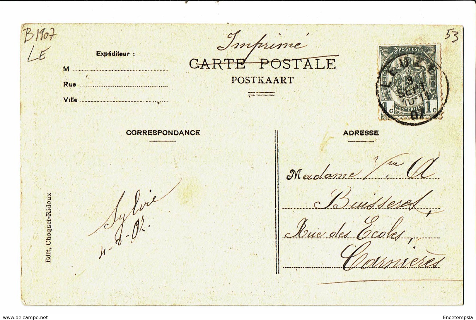CPA - Carte Postale - Belgique -Leuze- Chaire De L'Eglise St Pierre-1907 VM3532 - Leuze-en-Hainaut
