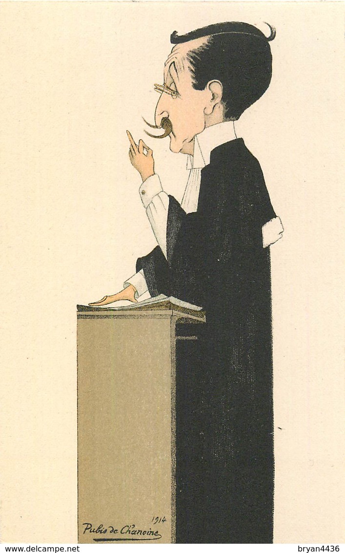 METIER ; AVOCAT - THEME ; JUSTICE - ILLUSTRATEUR; PUBIS DE CHANOINE - 1914 . - Autres & Non Classés