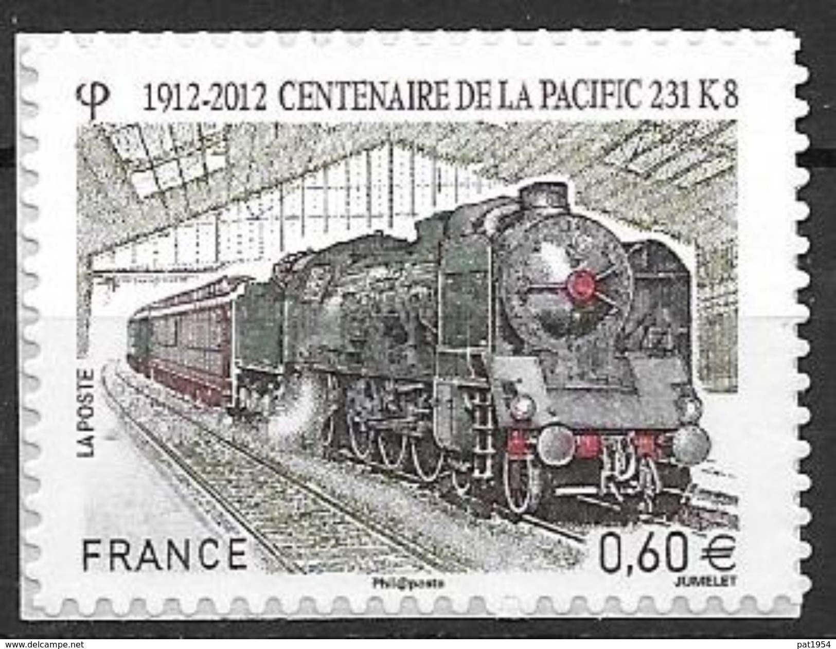 France 2012 Timbre Adhésif Neuf** N°711 Train Locomotive Pacific 231K8 Cote 3,00 Euros - Autres & Non Classés