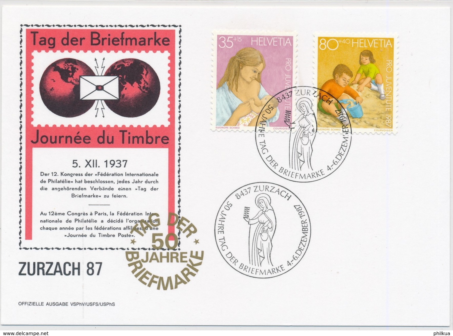 1987 - Tag Der Briefmarke - Journée Du Timbre - Giornata Del Francobolli - ZURZACH - Schweiz -Suisse - Svizzera - Giornata Del Francobollo