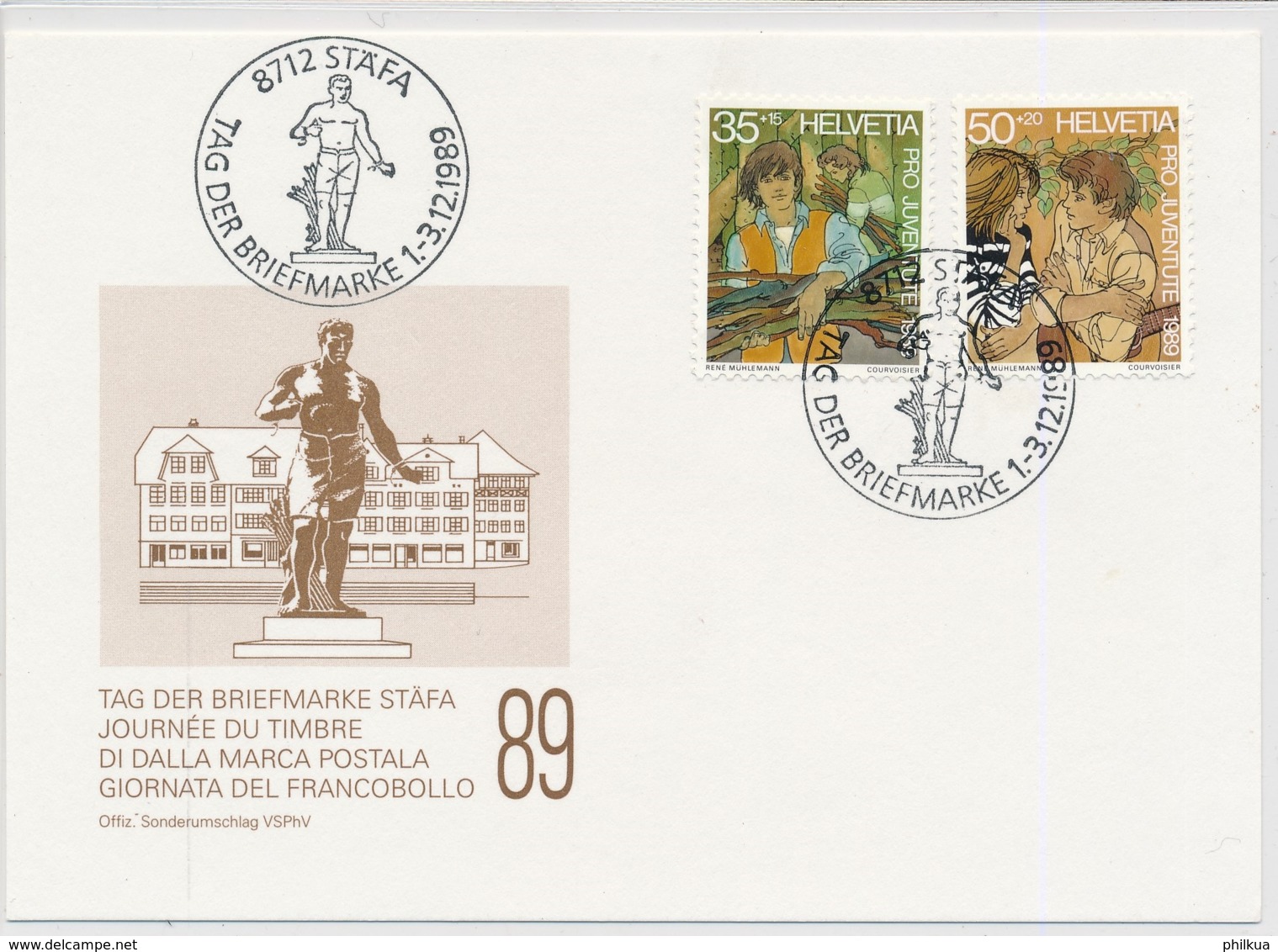 1989 - Tag Der Briefmarke - Journée Du Timbre - Giornata Del Francobolli - STÄFA - Schweiz -Suisse - Svizzera - Giornata Del Francobollo