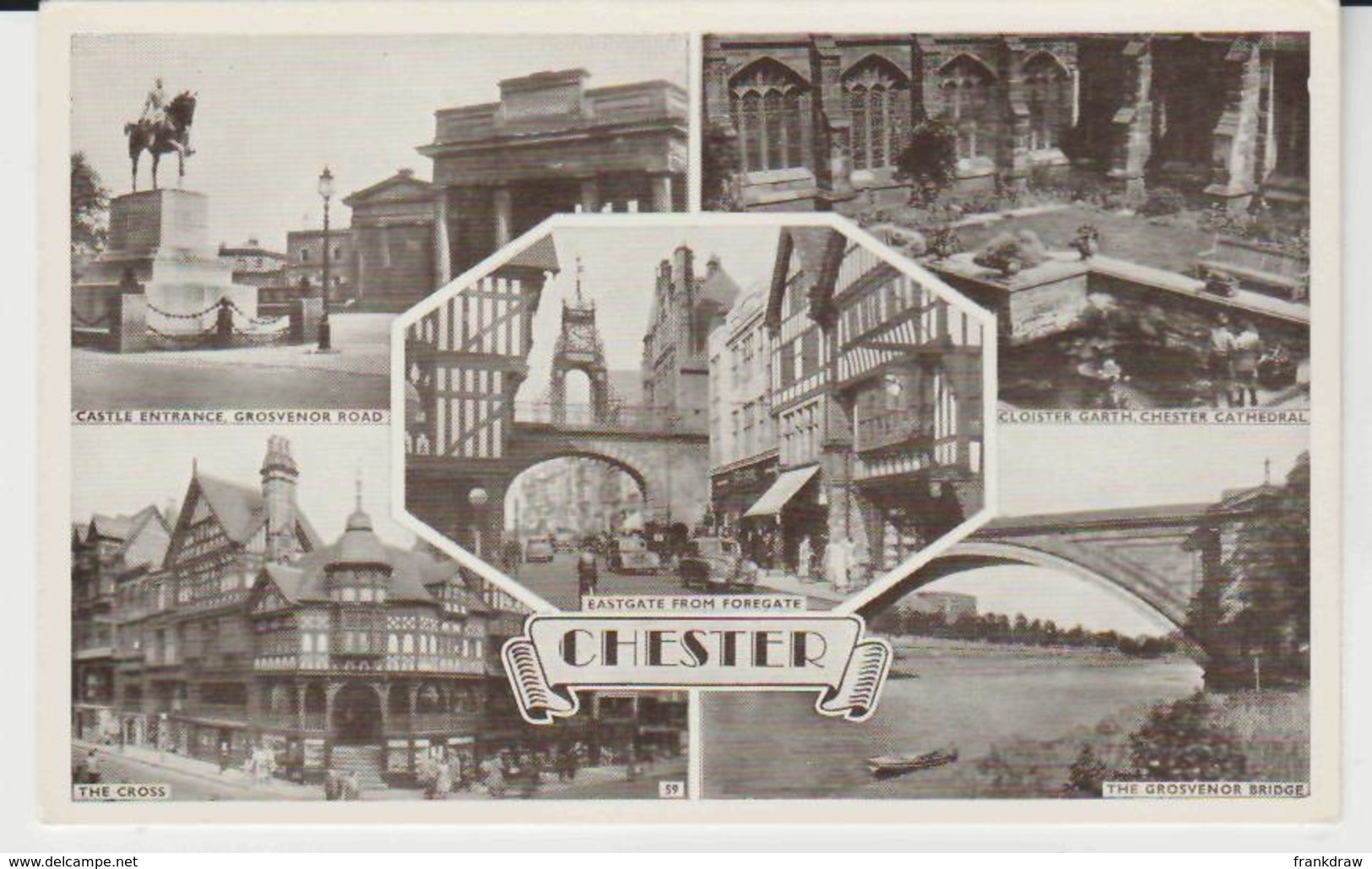 Postcard - Chester Five Views Card No..59 - Unused Very Good - Unclassified