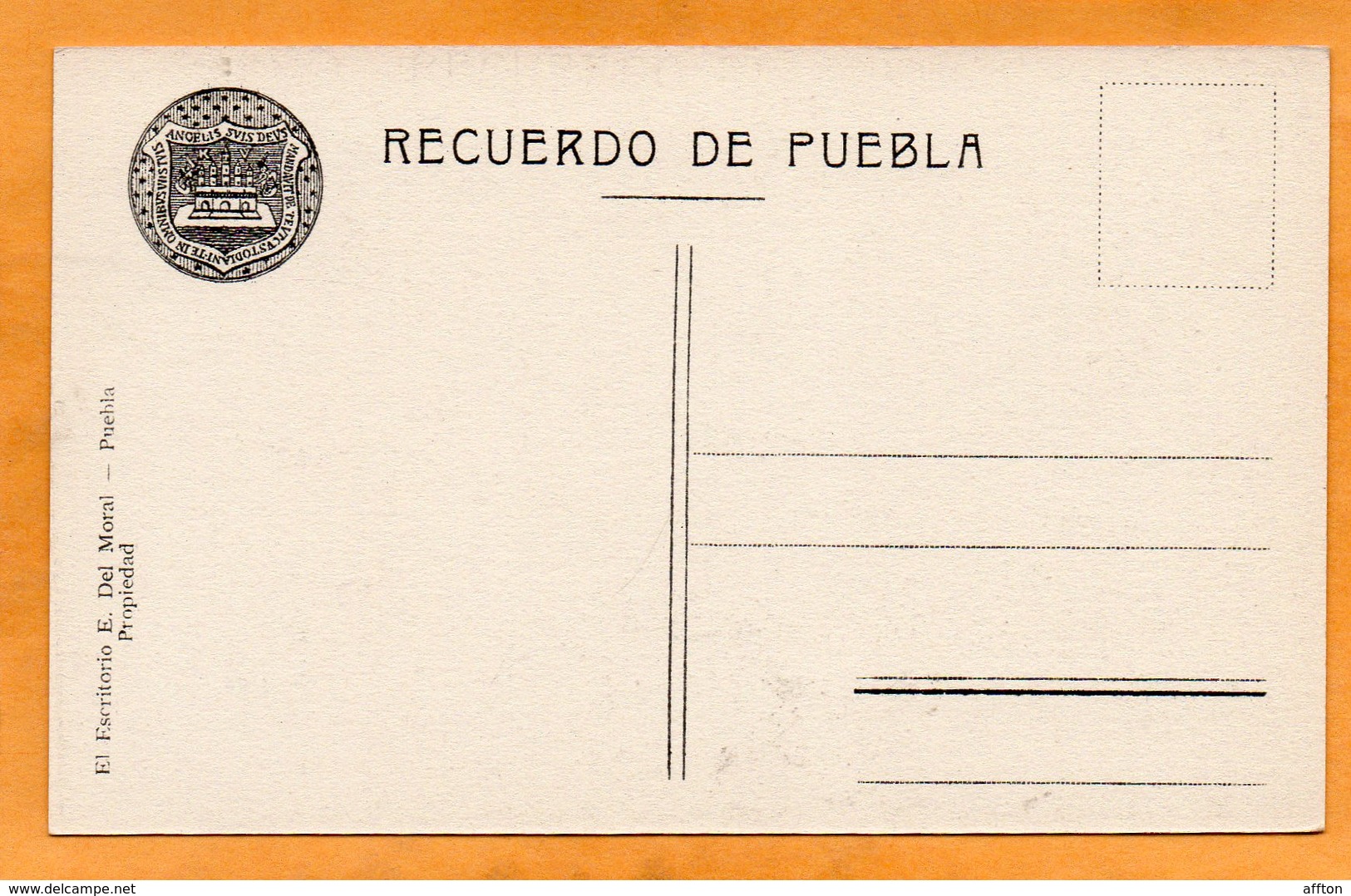 Puebla Mexico 1907 Postcard - Mexique