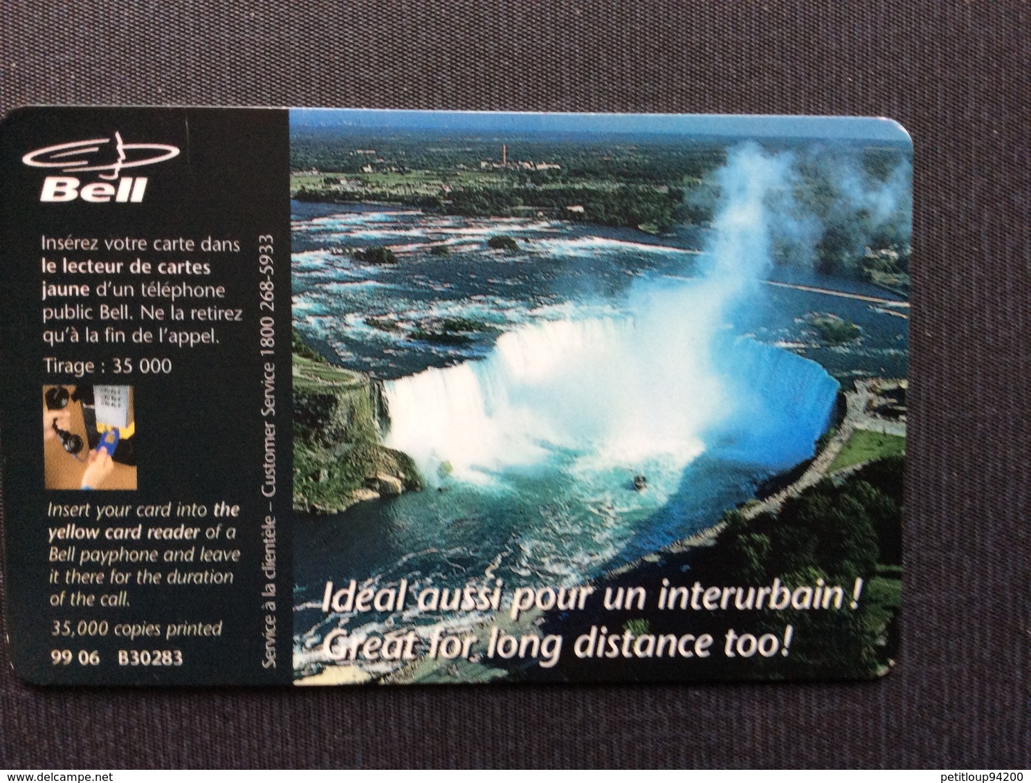 TELECARTE CANADA  BELL La Puce  *10$  Niagara Falls - Canada