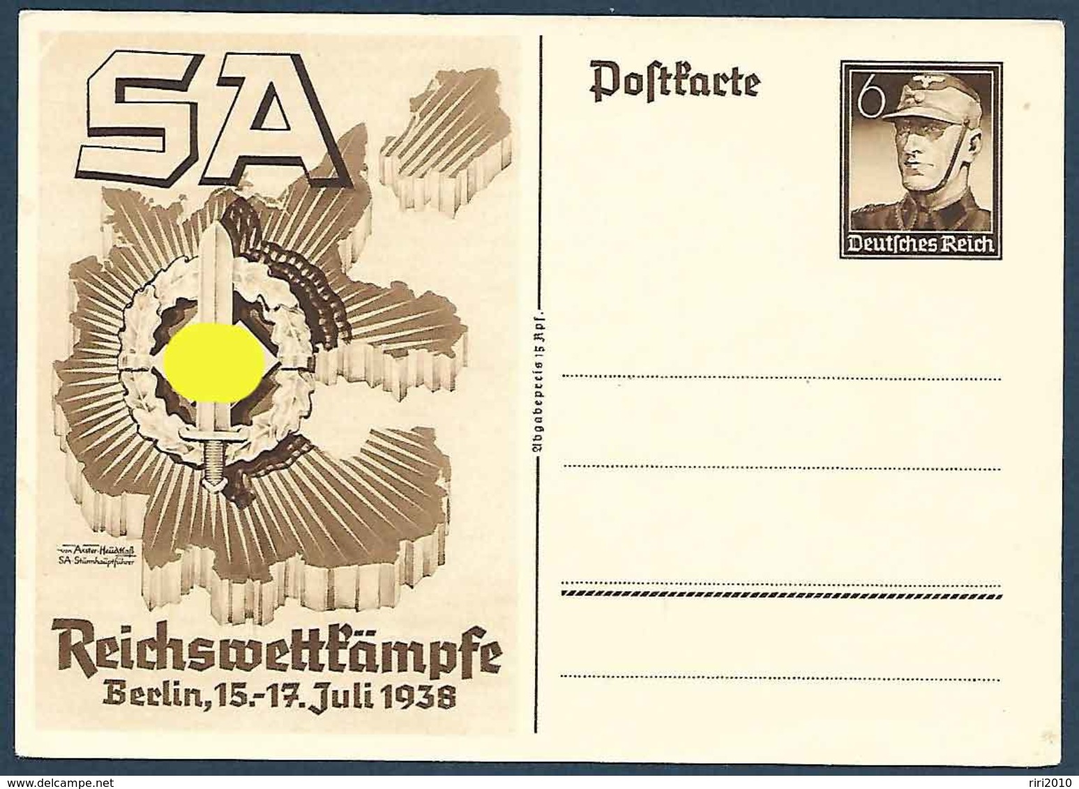 Allemagne - Carte De Propagande - SA   Berlin 1938 - Guerre 1939-45