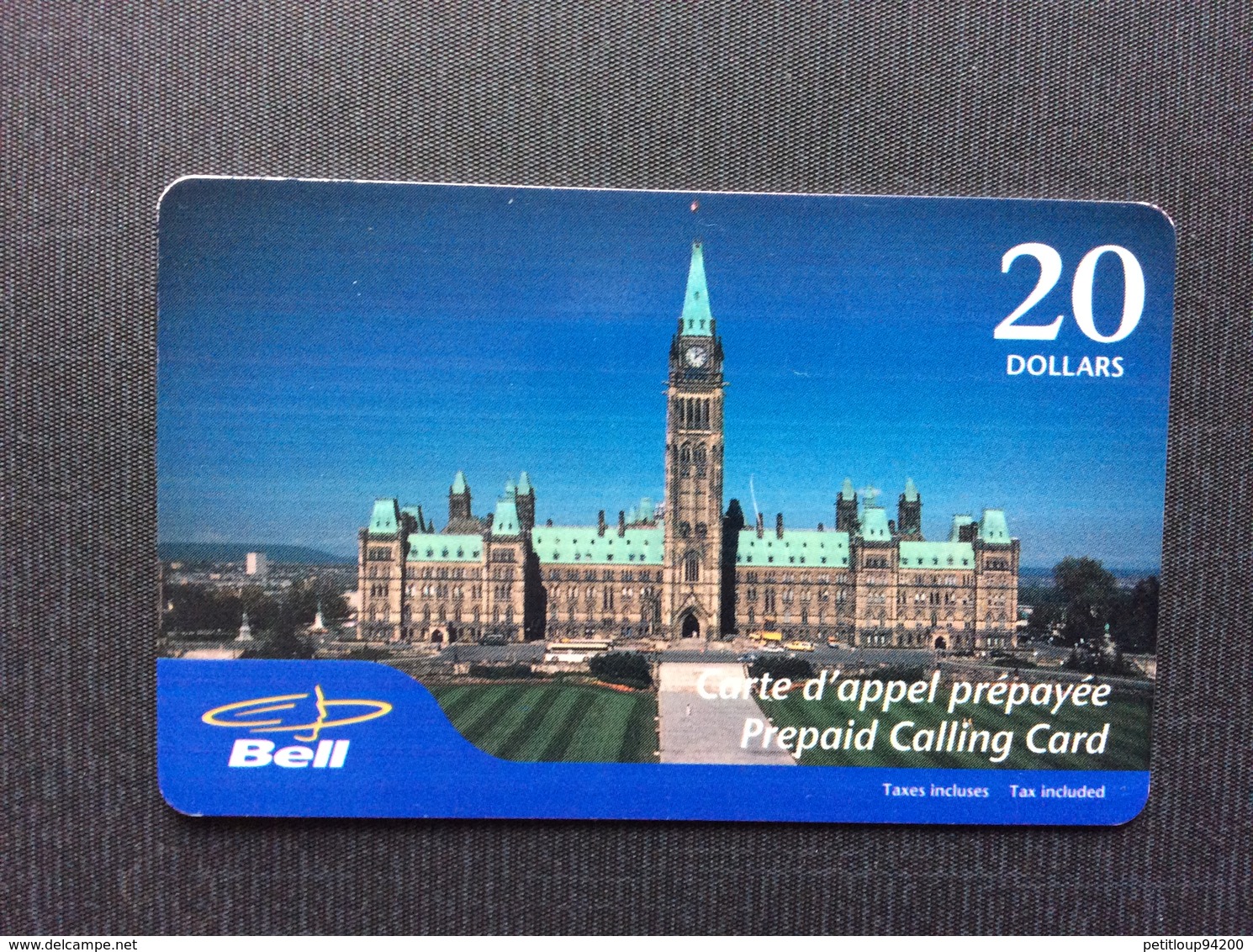 CARTE PRÉPAYÉE CANADA  *20$  Parlement Du Canada - Canada