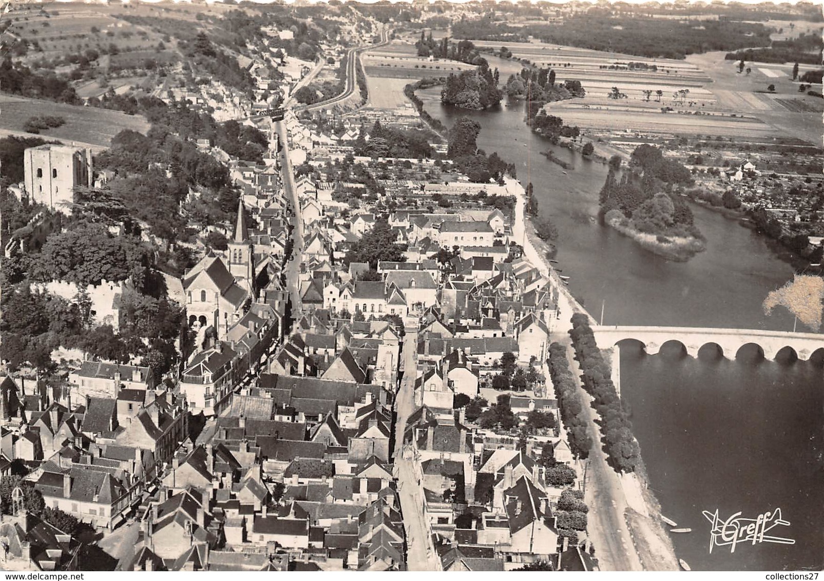 41-MONTRICHARD- VUE AERIENNE LE DONJON LA VILLE ET LA VALLEE DU CHER - Montrichard