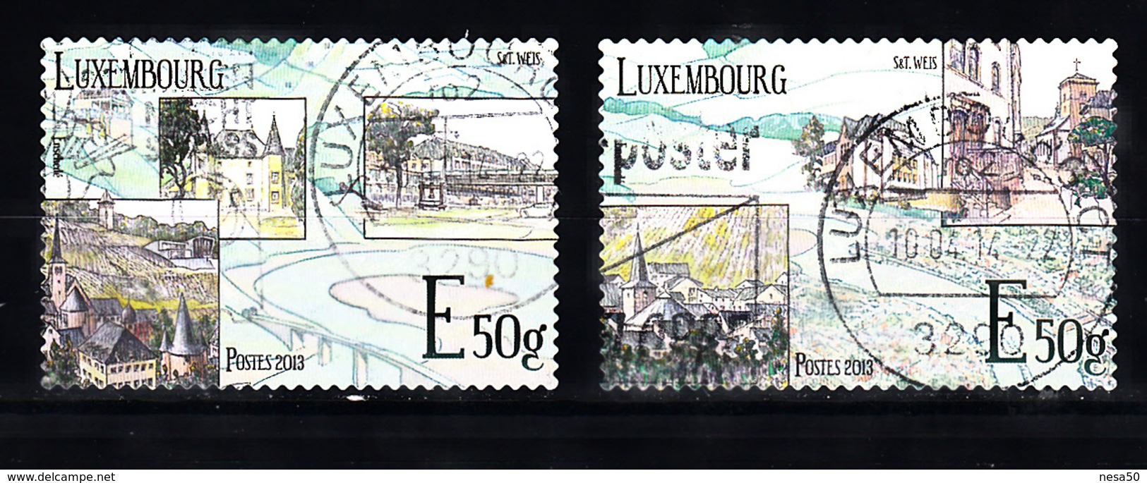 Luxemburg 2013 Mi Nr 1981 + 1982 Moezel - Gebruikt