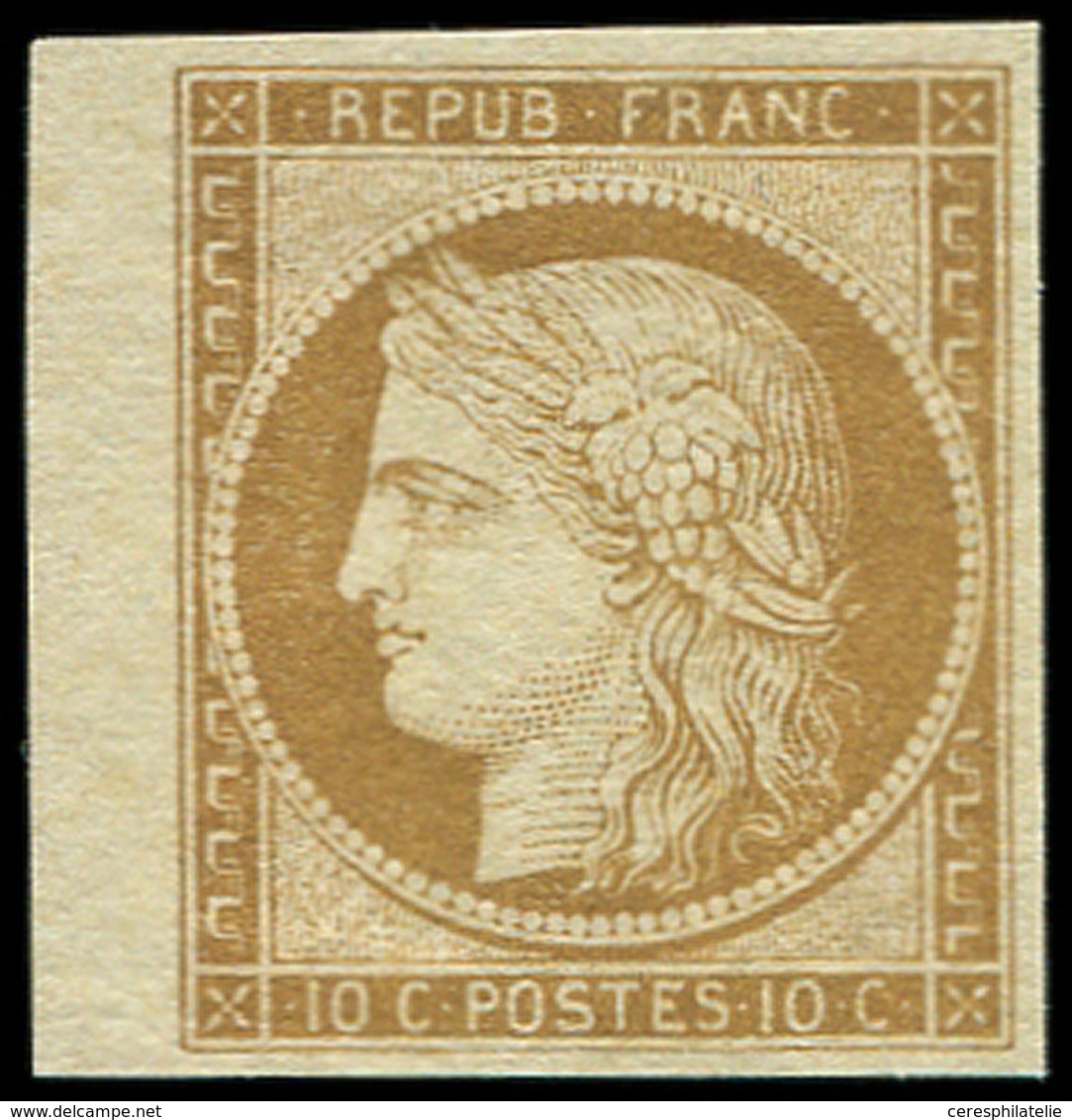 (*) EMISSION DE 1849 - 1    10c. Bistre-jaune, Bdf, Frais Et TB - 1849-1850 Cérès