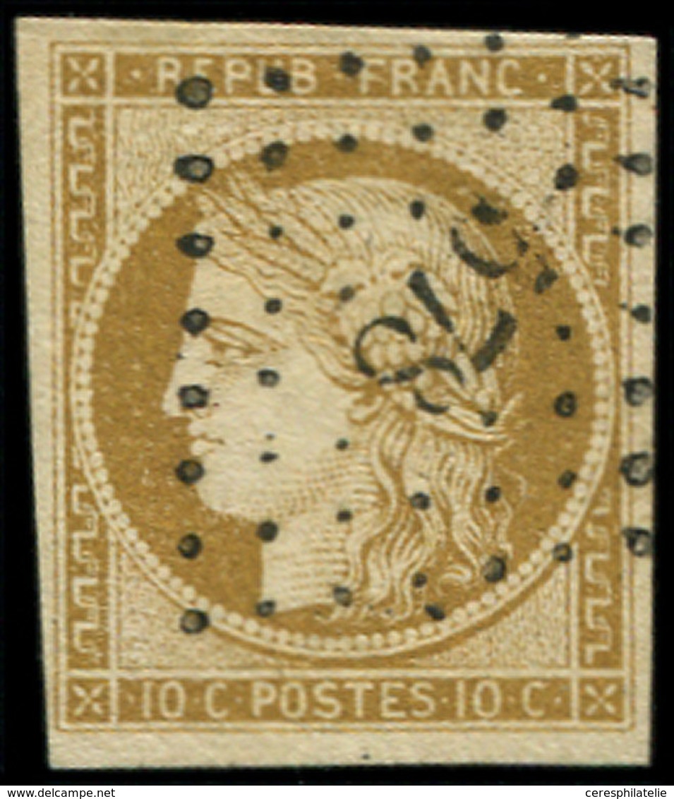 EMISSION DE 1849 - 1    10c. Bistre-jaune, Obl. PC 578, Frappe Superbe, TB/TTB - 1849-1850 Cérès