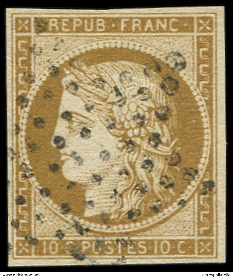 EMISSION DE 1849 - 1    10c. Bistre-jaune, Oblitéré ETOILE, TB - 1849-1850 Cérès