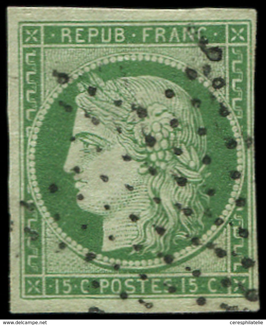 EMISSION DE 1849 - 2    15c. Vert, Oblitéré ETOILE, TB - 1849-1850 Cérès