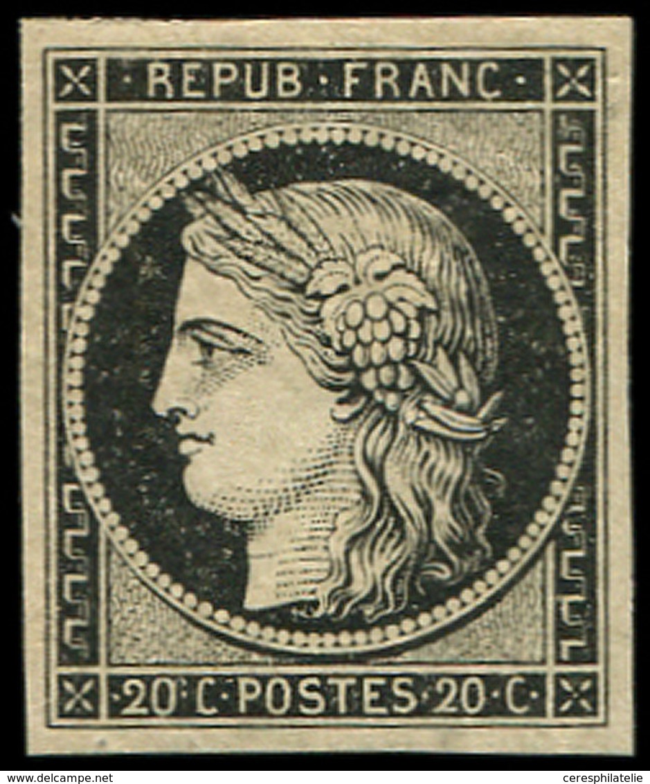 * EMISSION DE 1849 - 3    20c. Noir Sur Jaune, Inf. Ch., Très Frais Et TB. C - 1849-1850 Cérès