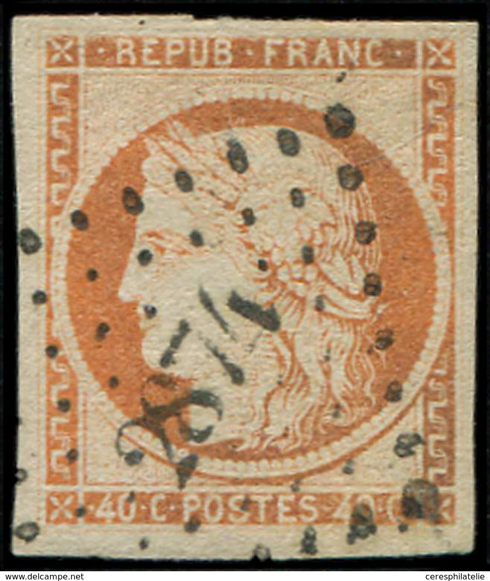 EMISSION DE 1849 - 5    40c. Orange, Oblitéré PC 2874, TB/TTB. C - 1849-1850 Ceres