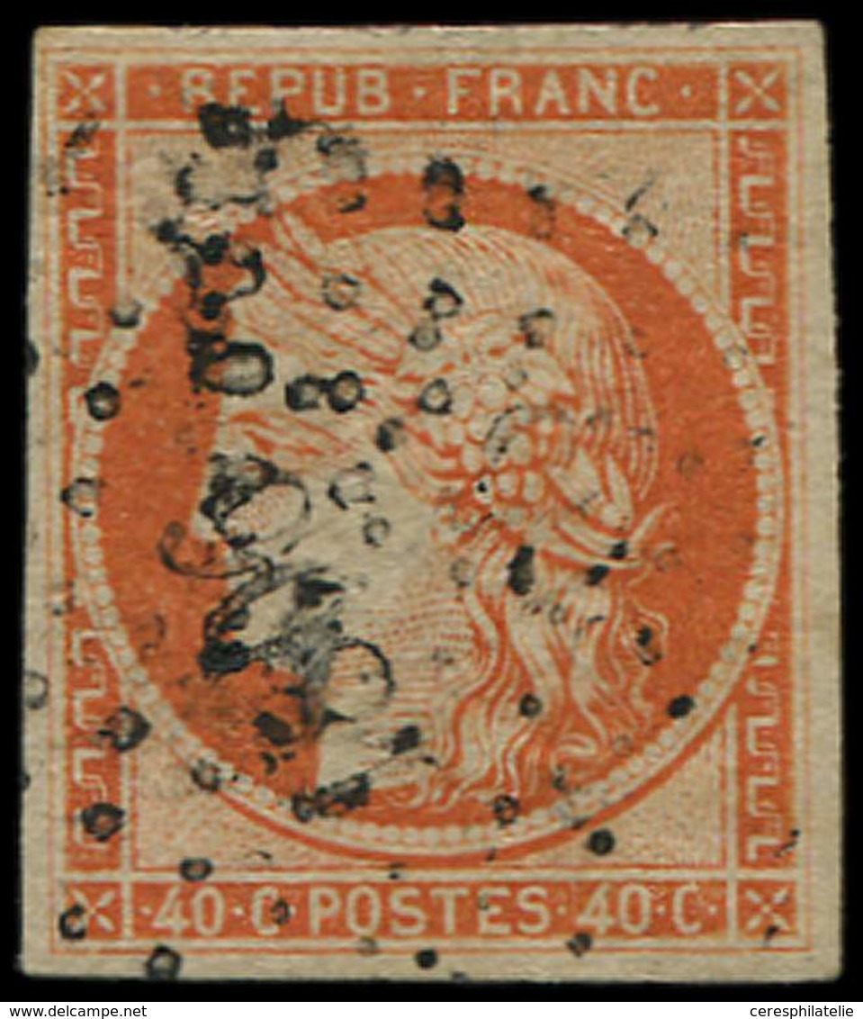 EMISSION DE 1849 - 5    40c. Orange, Oblitéré PC Trouble, TB. C - 1849-1850 Ceres