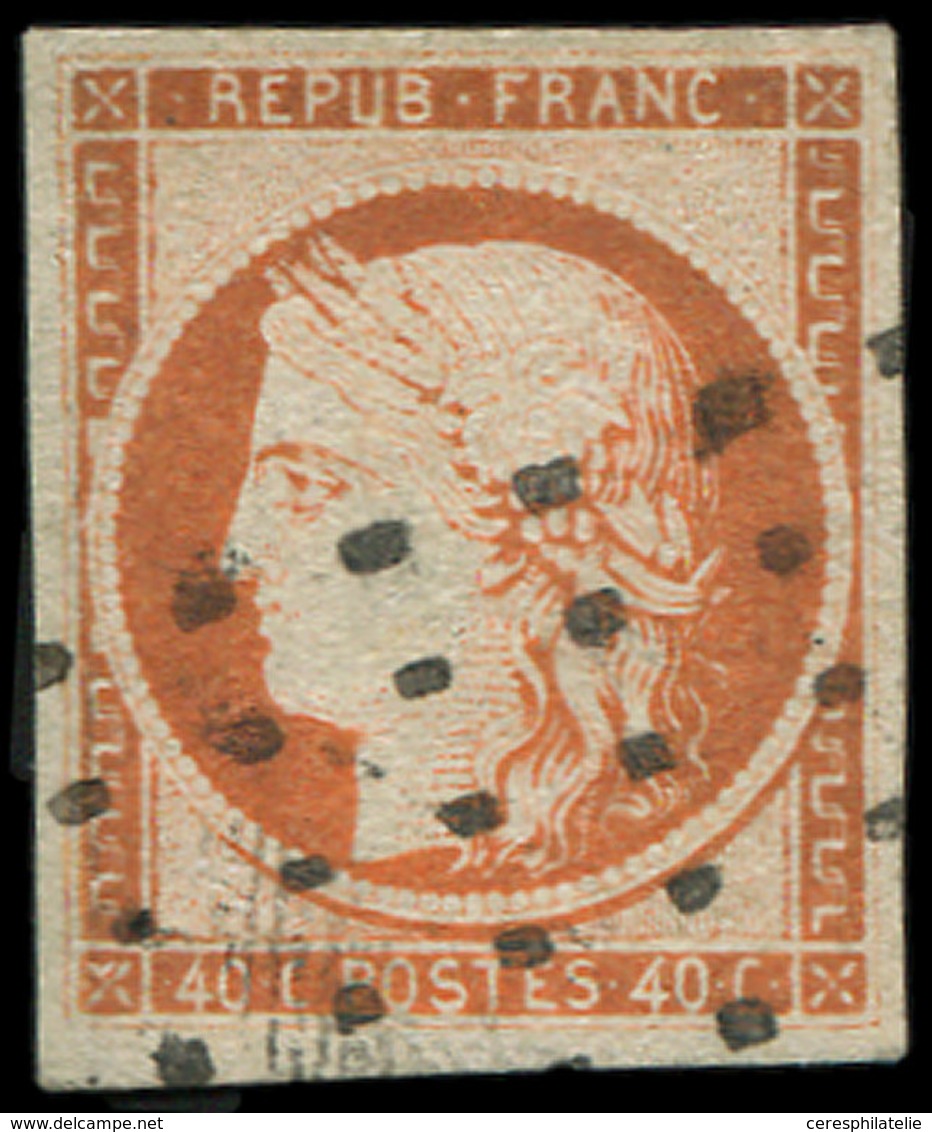 EMISSION DE 1849 - 5    40c. Orange, Oblitéré GROS POINTS, TB/TTB - 1849-1850 Ceres