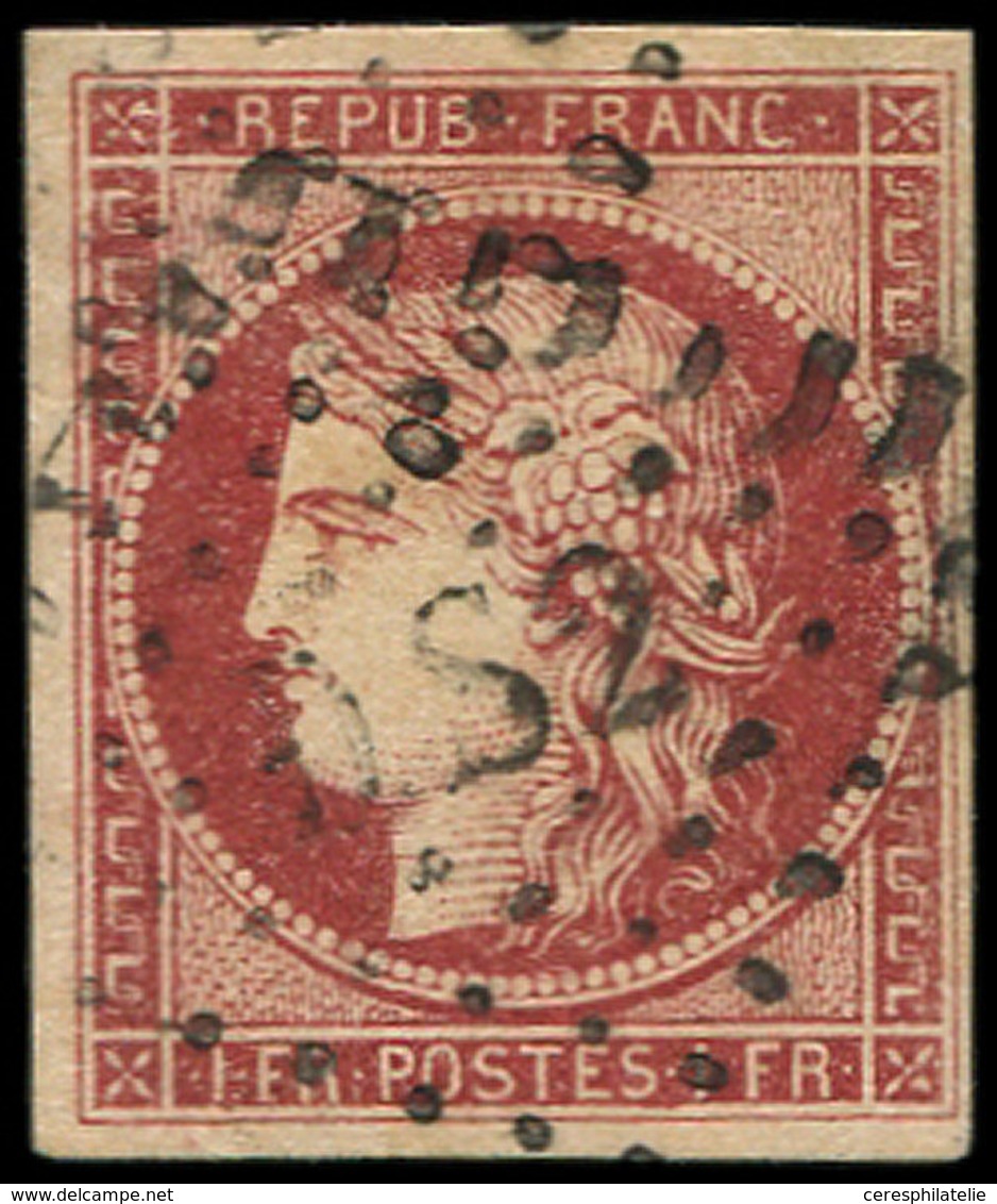 EMISSION DE 1849 - 6     1f. Carmin, Oblitéré Losange DS2, TB - 1849-1850 Cérès