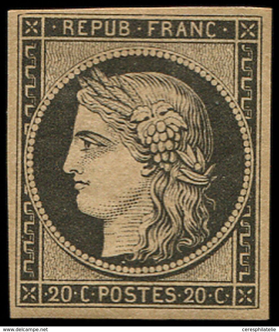 ** EMISSION DE 1849 - R3f  20c. Noir Sur Jaune, REIMPRESSION, Fraîcheur Postale, TTB - 1849-1850 Cérès