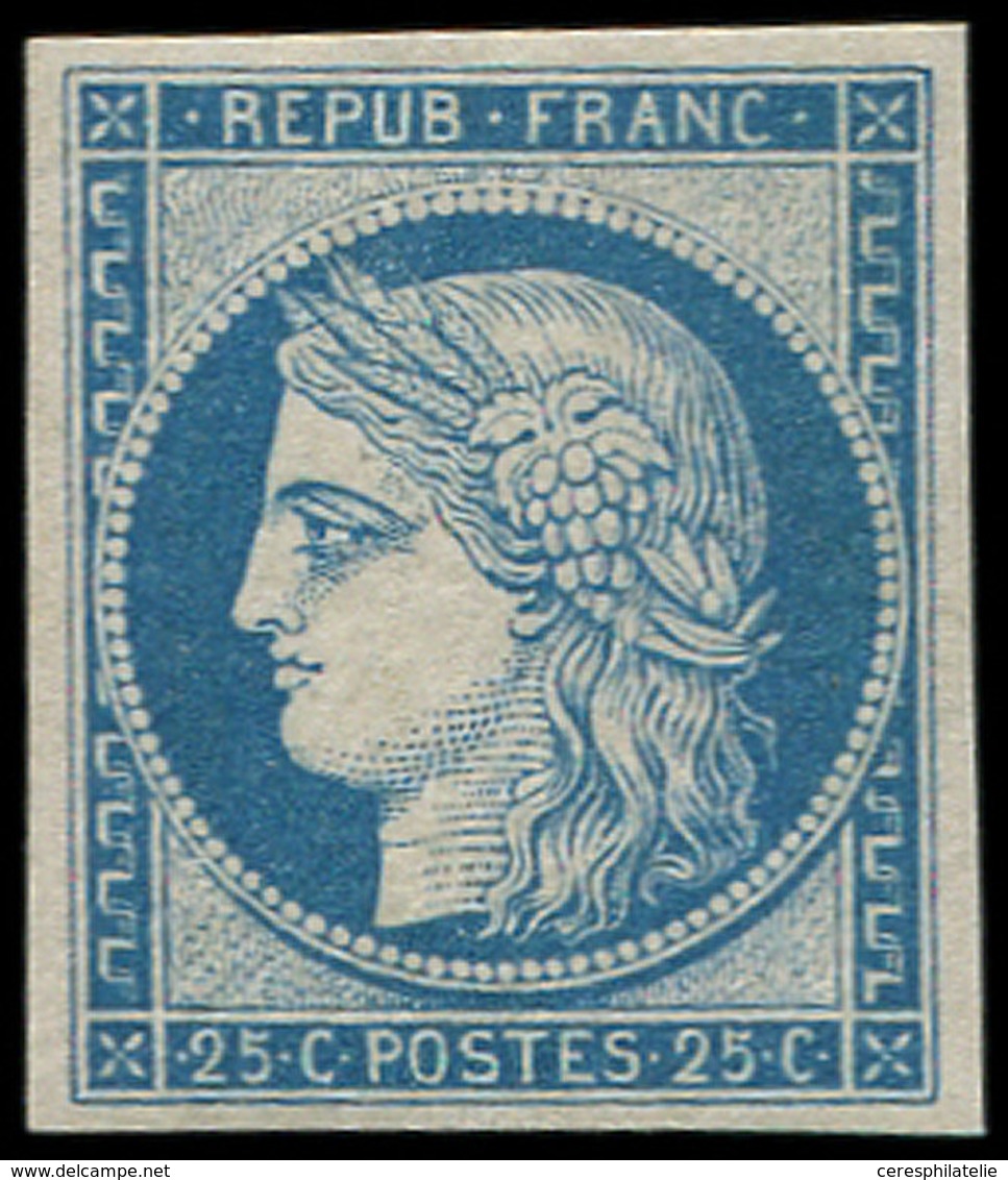 ** EMISSION DE 1849 - R4d  25c. Bleu, REIMPRESSION, Fraîcheur Postale, TTB - 1849-1850 Cérès