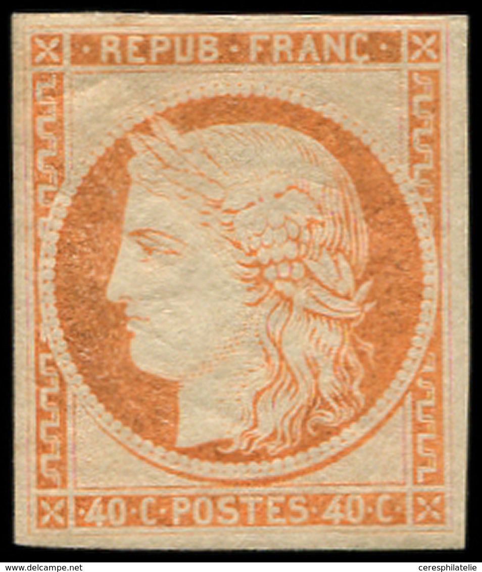 * EMISSION DE 1849 - R5g  40c. Orange, REIMPRESSION, TB - 1849-1850 Cérès