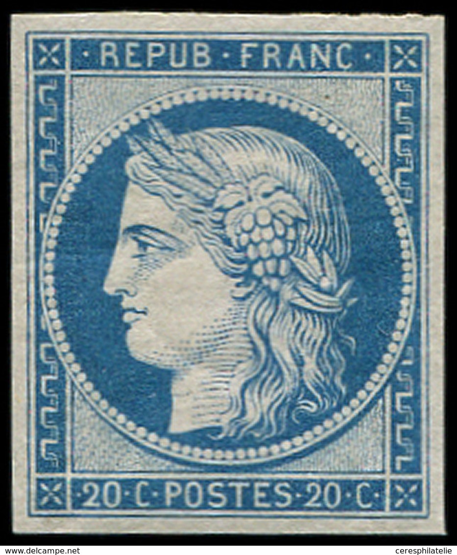 * EMISSION DE 1849 - R8f  20c. Bleu, REIMPRESSION, Quasiment **, TB - 1849-1850 Cérès