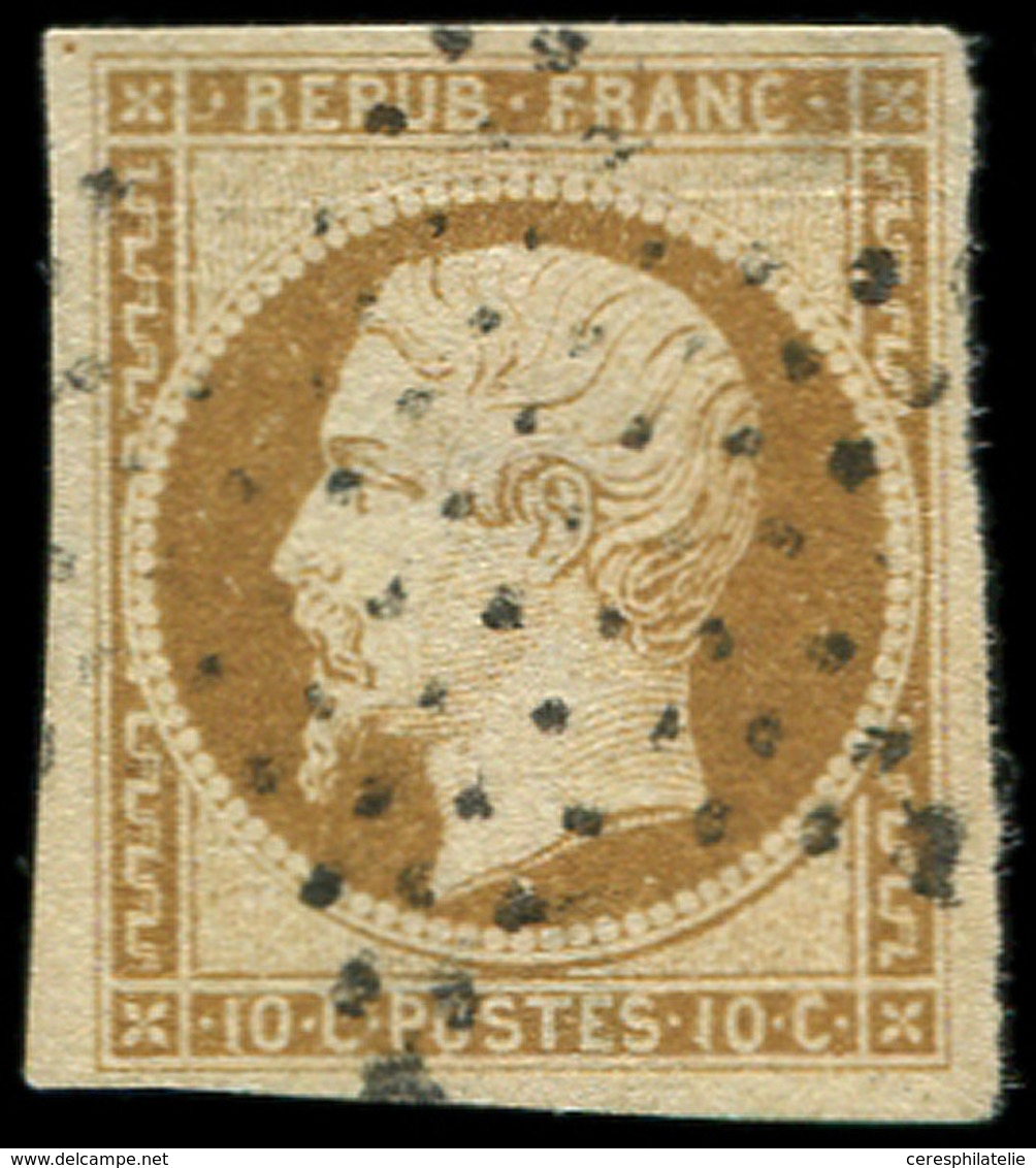 PRESIDENCE - 9a   10c. Bistre-brun, Obl. ETOILE, Pli Et Léger Pelurage, Aspect TB - 1852 Louis-Napoléon