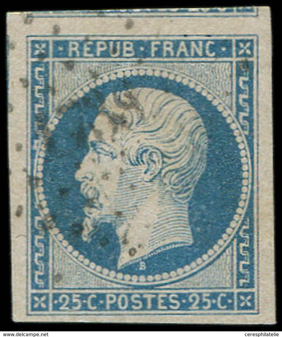 PRESIDENCE - 10   25c. Bleu, Oblitéré PC, Grandes Marges, Voisin En Haut Et Amorce De Voisin à Gauche, Superbe - 1852 Luigi-Napoleone