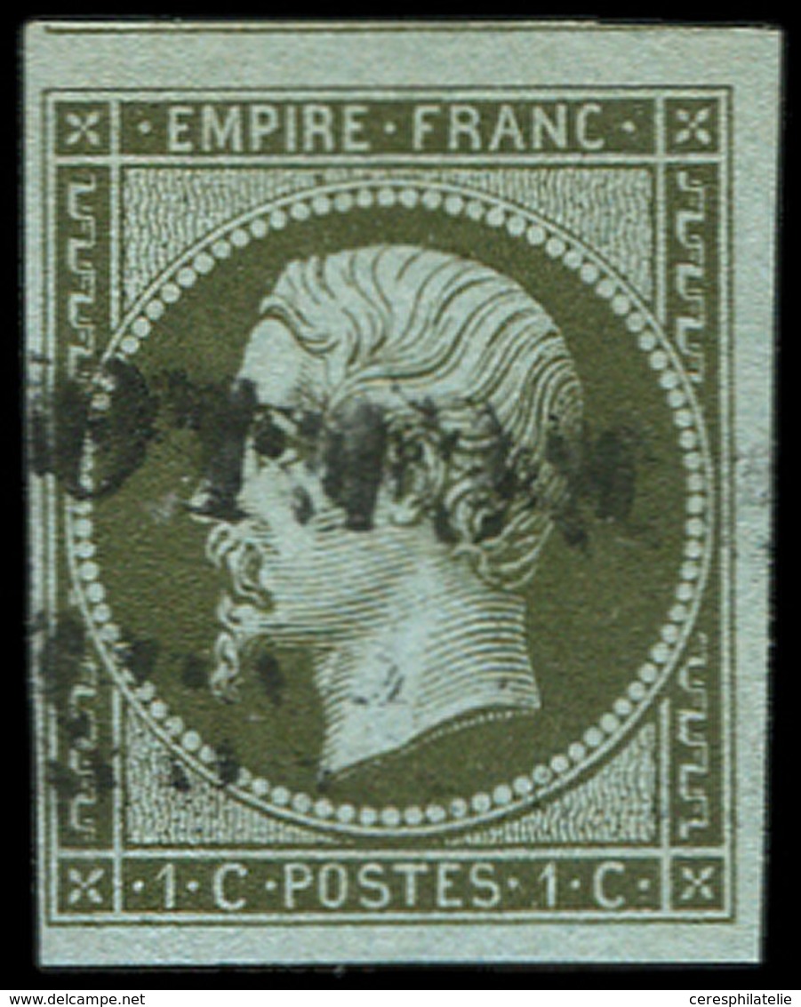 EMPIRE NON DENTELE - 11a   1c. Bronze Obl. Griffe (ESTRA)NGERO (BARCELONA), RR, TB. C - 1853-1860 Napoleon III