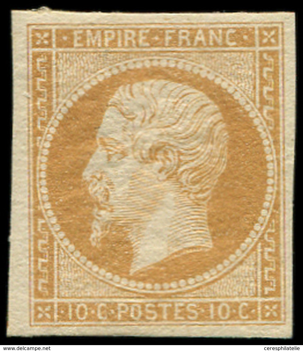 * EMPIRE NON DENTELE - 13A  10c. Bistre, Inf. Trace De Ch., Très Frais Et TB - 1853-1860 Napoléon III