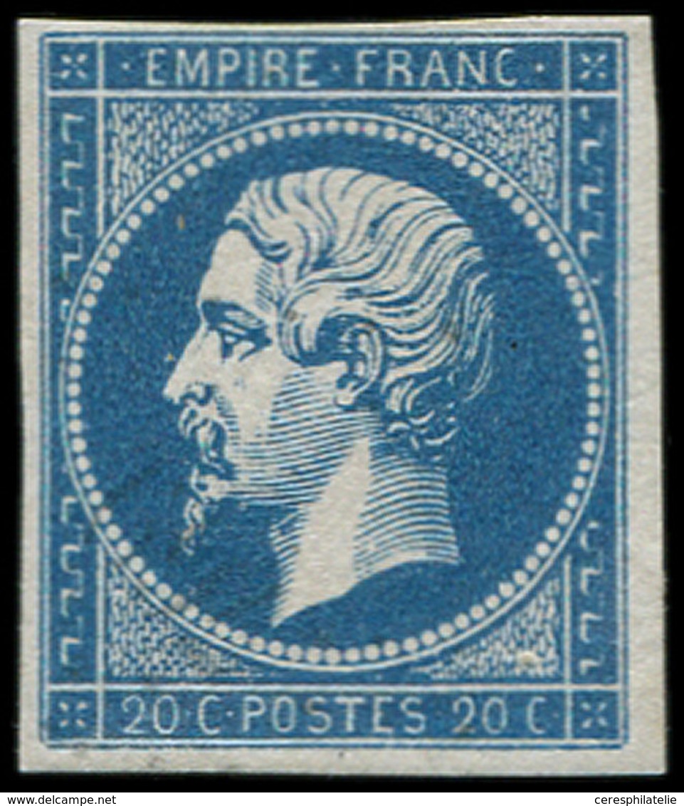 ** EMPIRE NON DENTELE - 14A  20c. Bleu, T I, TB. M - 1853-1860 Napoléon III