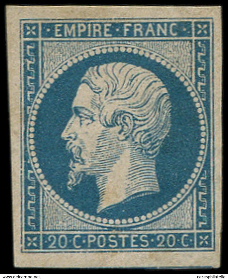 * EMPIRE NON DENTELE - 14A  20c. Bleu, T I, TB. C - 1853-1860 Napoleone III
