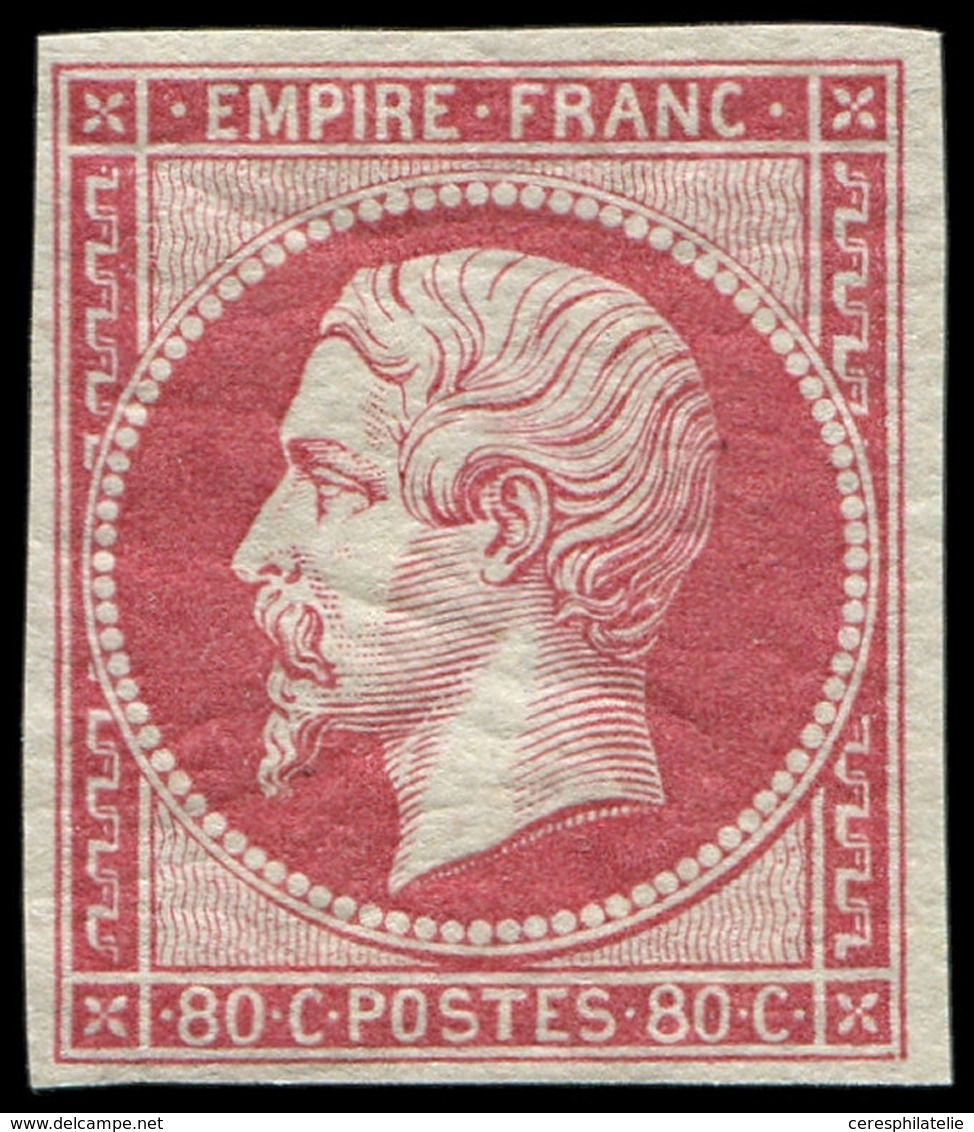 ** EMPIRE NON DENTELE - 17B  80c. Rose, Fraîcheur Postale, Superbe - 1853-1860 Napoleone III