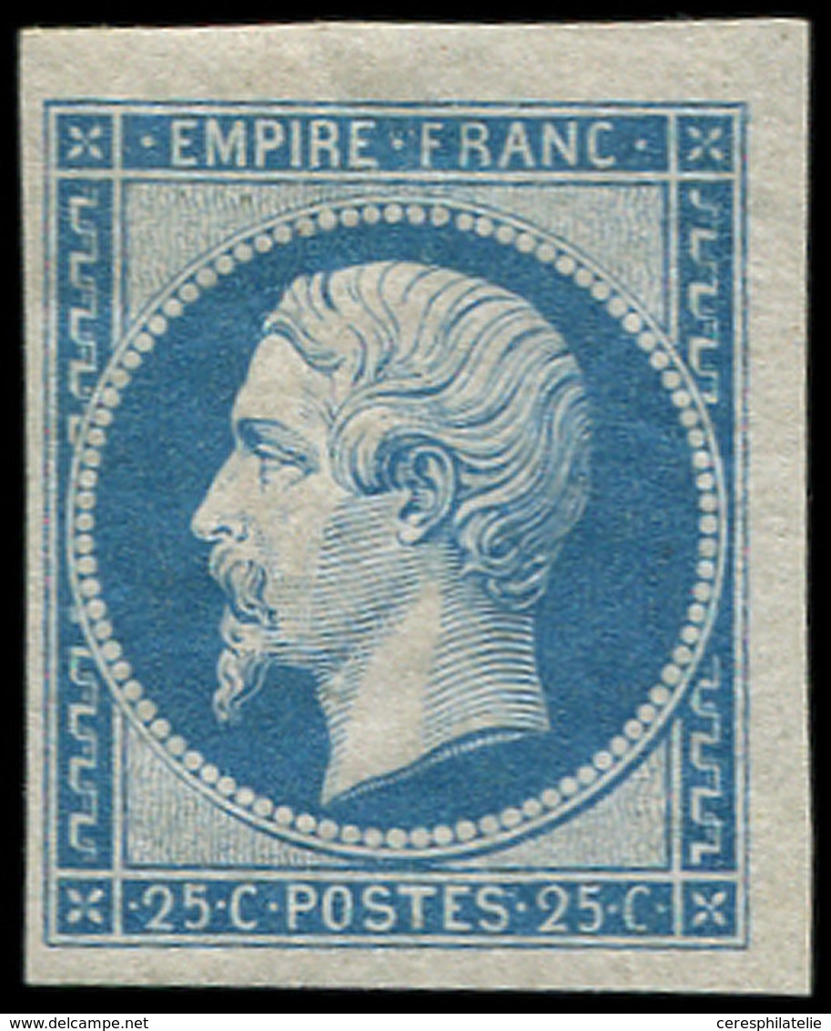 * EMPIRE NON DENTELE - R15c 25c. Bleu Clair, REIMPRESSION, 3 Belles Marges, TB - 1853-1860 Napoléon III