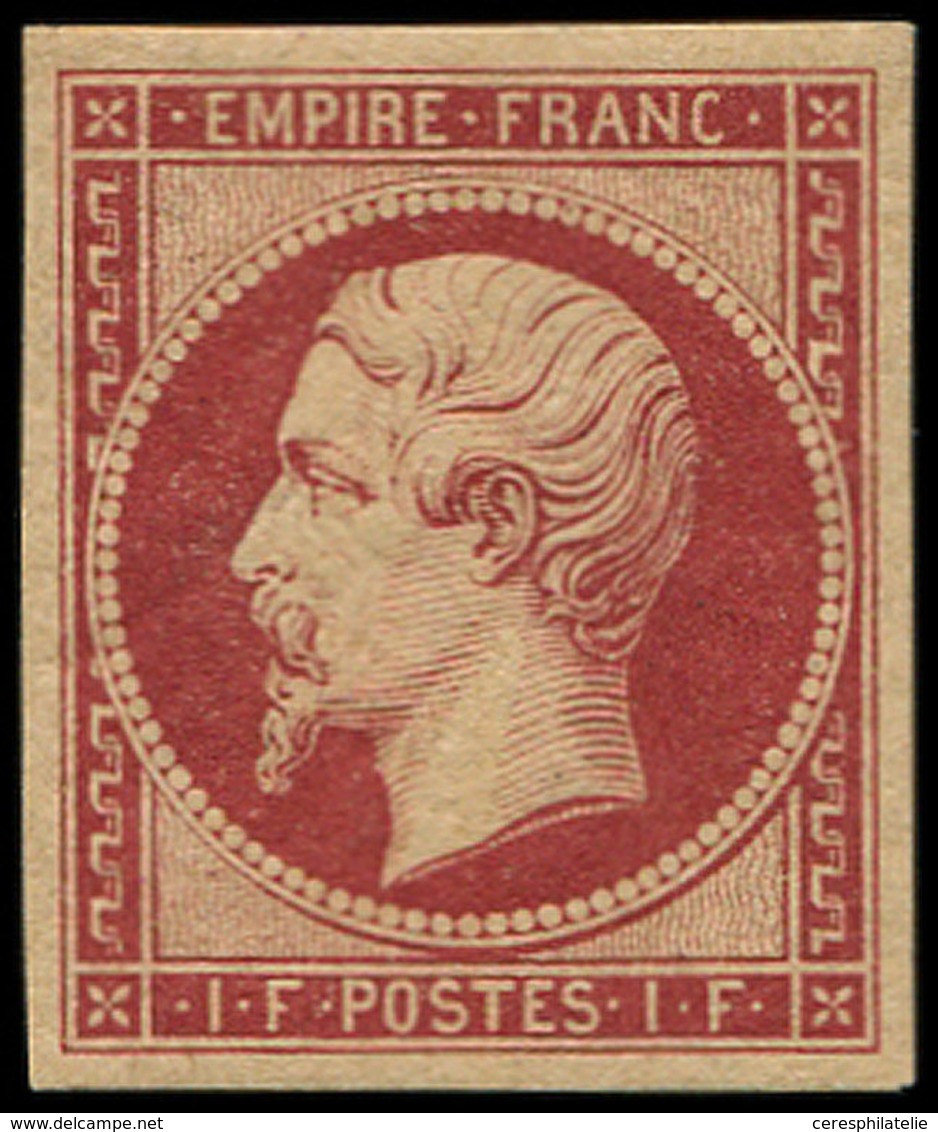 * EMPIRE NON DENTELE - R18d  1f. Carmin, REIMPRESSION, Inf. Ch., Très Frais, TTB - 1853-1860 Napoleone III