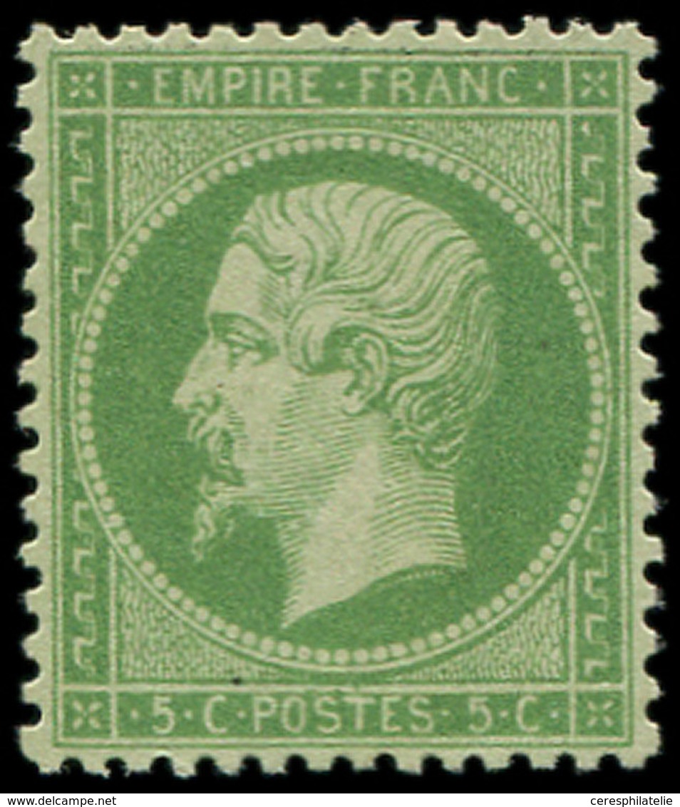 * EMPIRE DENTELE - 20    5c. Vert, Centrage Parfait, TTB - 1862 Napoléon III