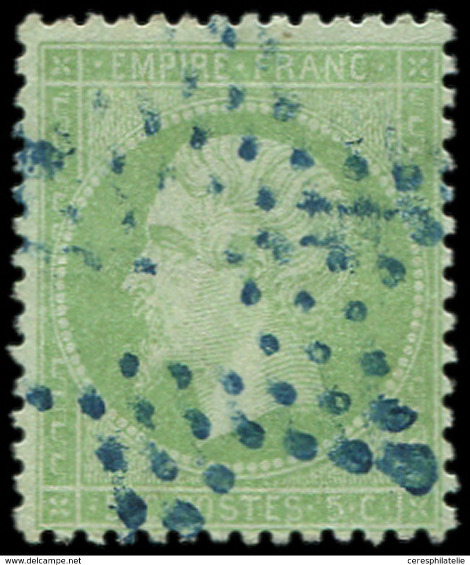 EMPIRE DENTELE - 20    5c. Vert, Obl. ETOILE BLEUE, TTB - 1862 Napoléon III