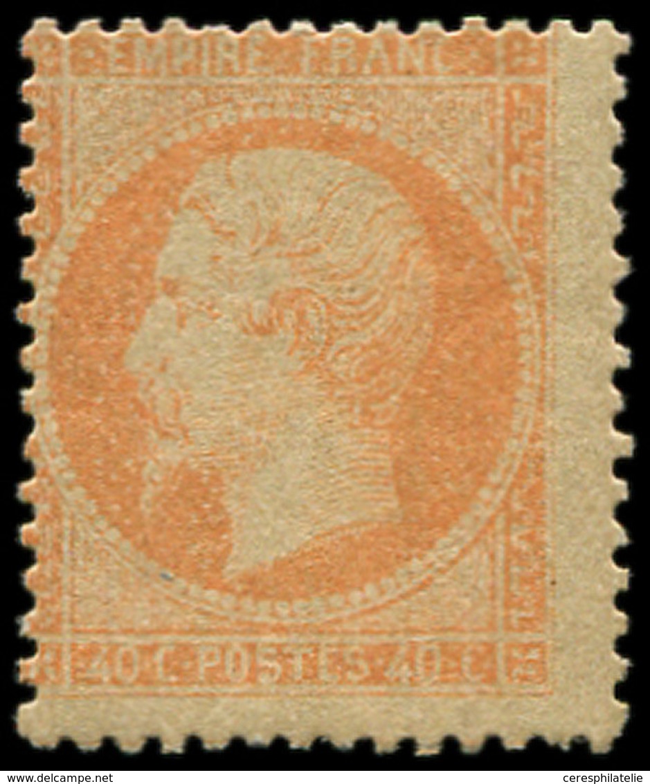 * EMPIRE DENTELE - 23   40c. Orange, Décentré, Sinon TB - 1862 Napoleon III